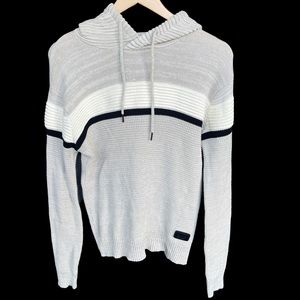 Nick‎ Danger Oatmeal Hooded Knit Sweater Men's Size M